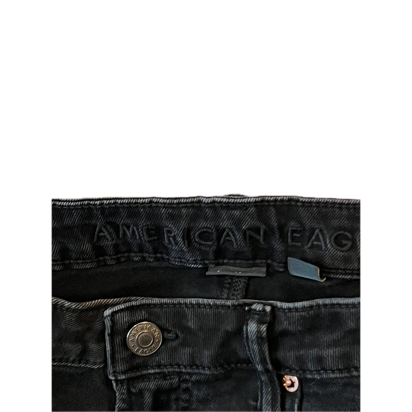 American Eagle Slim Straight Black Jeans Mens 33x34