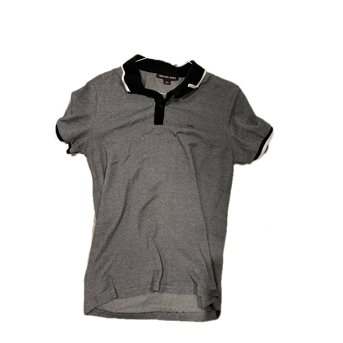 Michael Kors Gray Print Polo Golf Shirt Mens Small