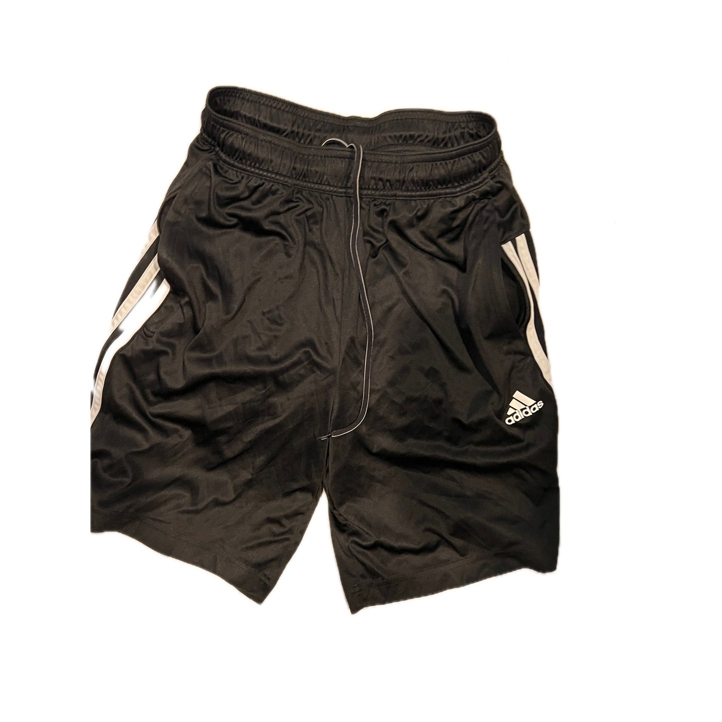Adidas 3 Stripe Black White Basketball Shorts Mens Small