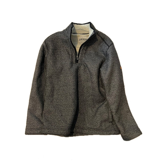 Orvis Insulated qtr Zip Charcoal Gray Fleece Mens Med
