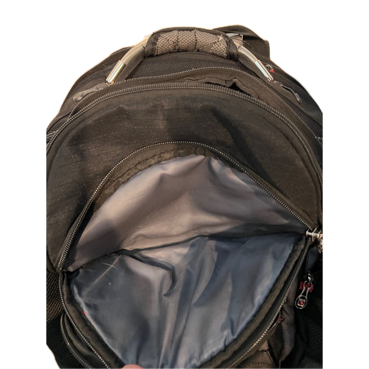 Swiss Gear synergy Laptop Backpack Black Gray Red w Uline
