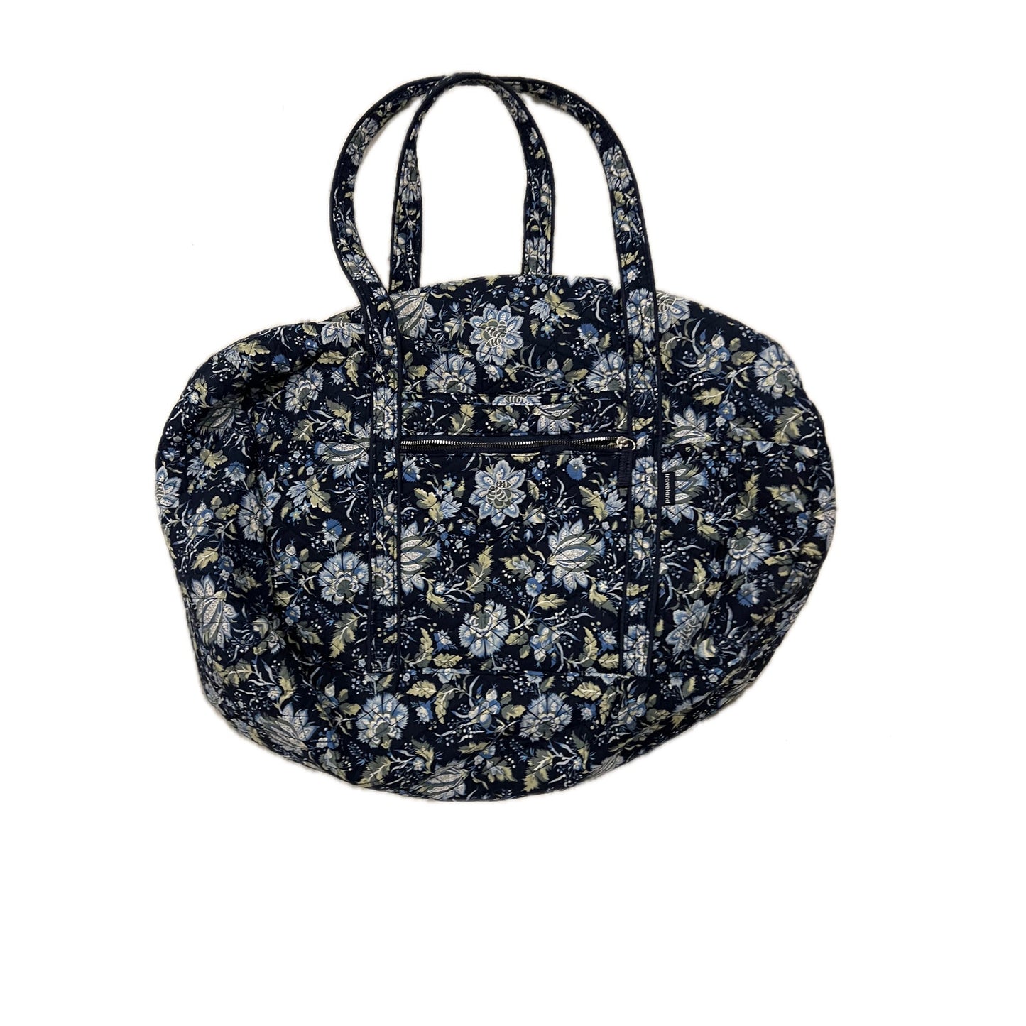 Traveland Blue Flower Print Quilted Duffel/Tote Bag 22x18x8