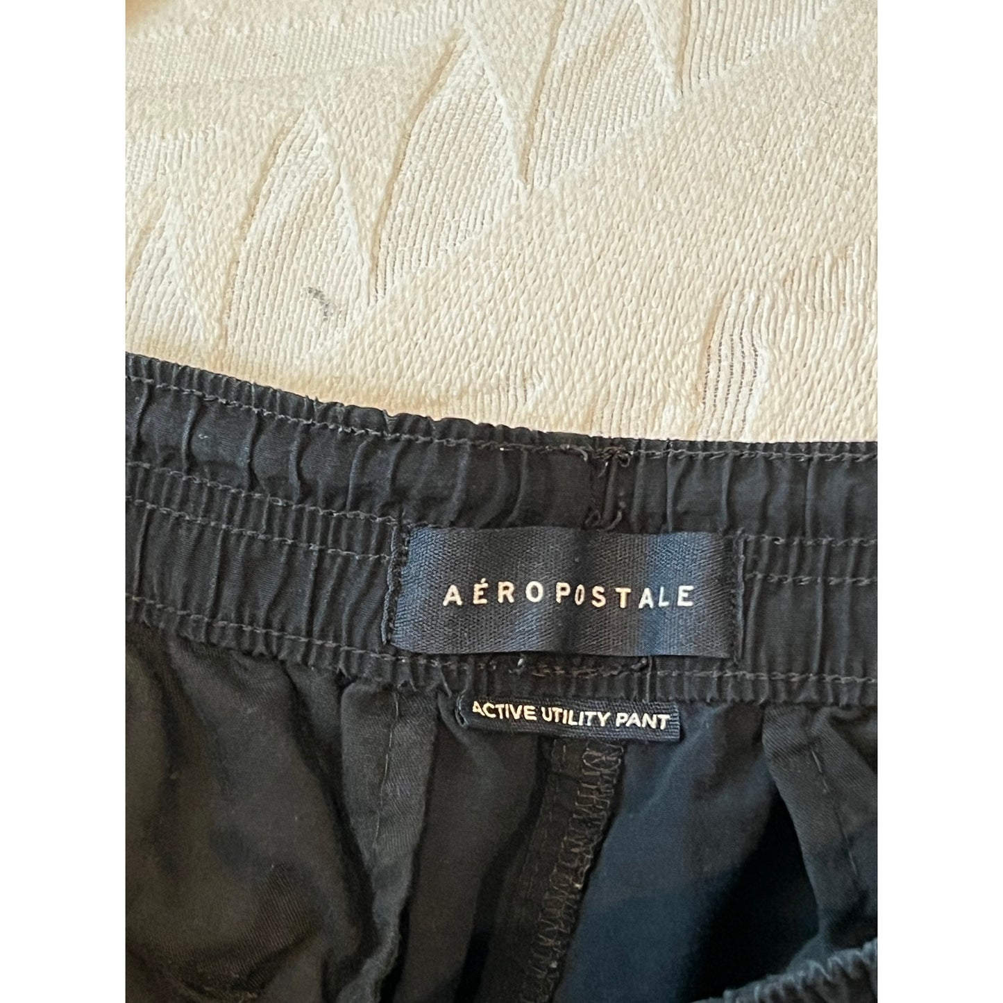 Aeropostale Active Utility Black Thin Pants Mens L