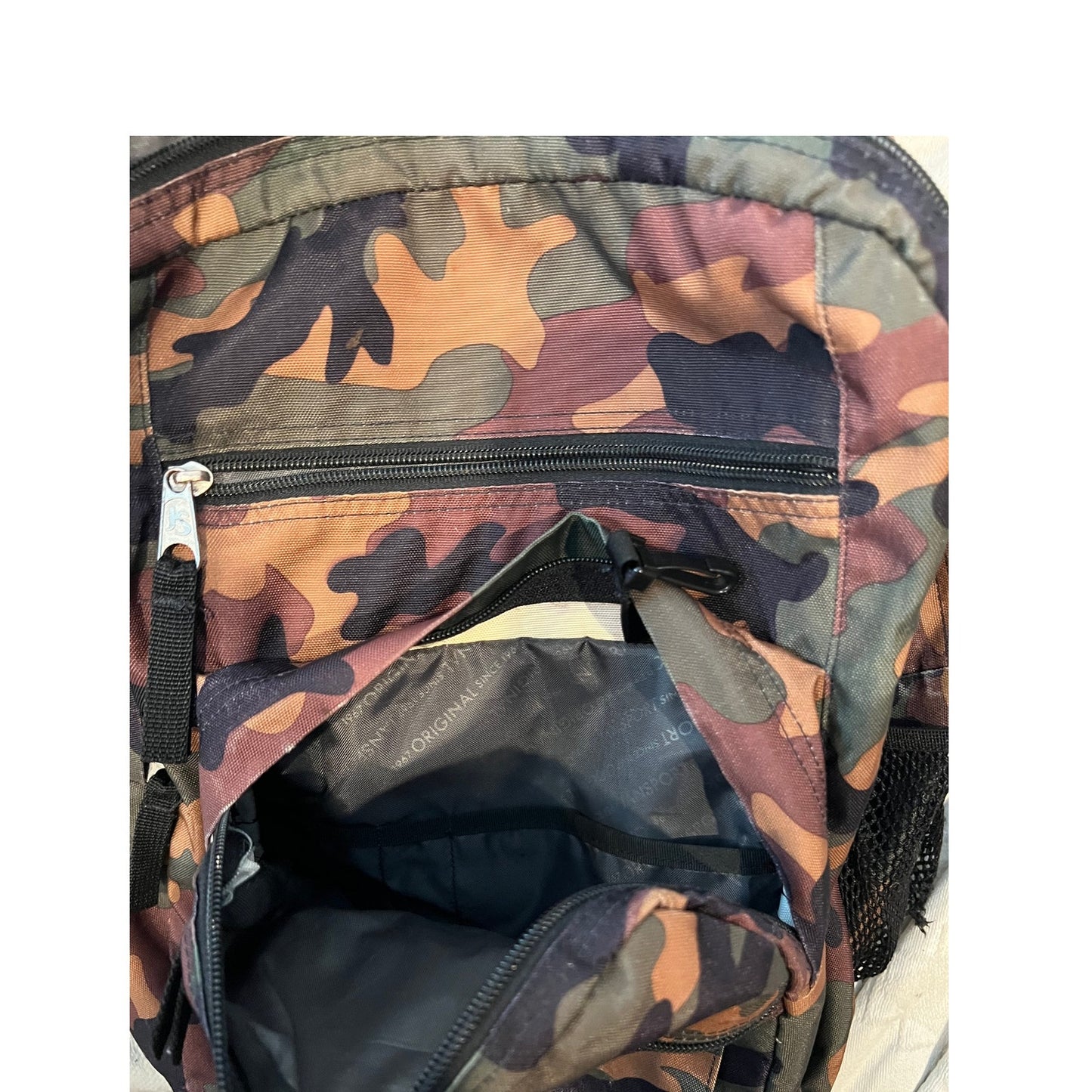 JanSport Big Student 3 Section Green Camo Backpack