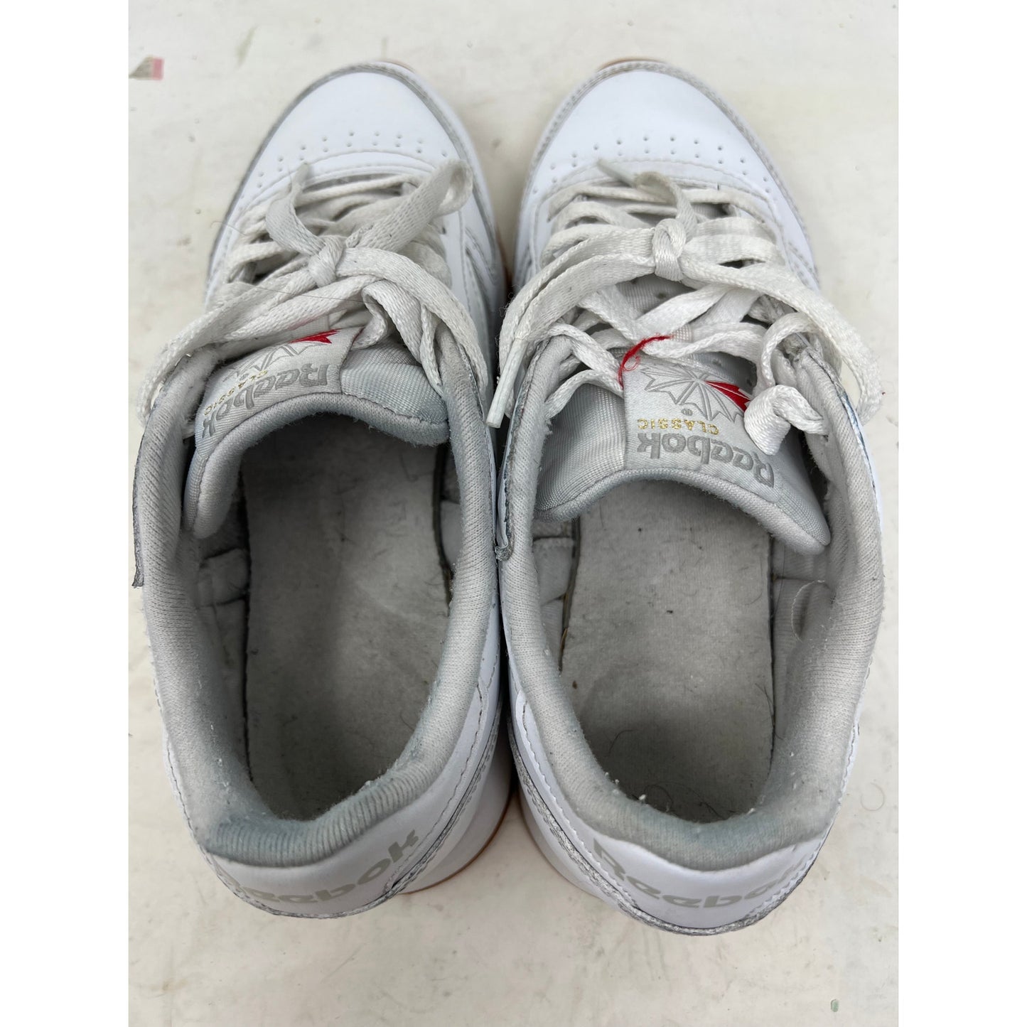 Reebok Classic Leather Sneakers White Gum Mens 7.5