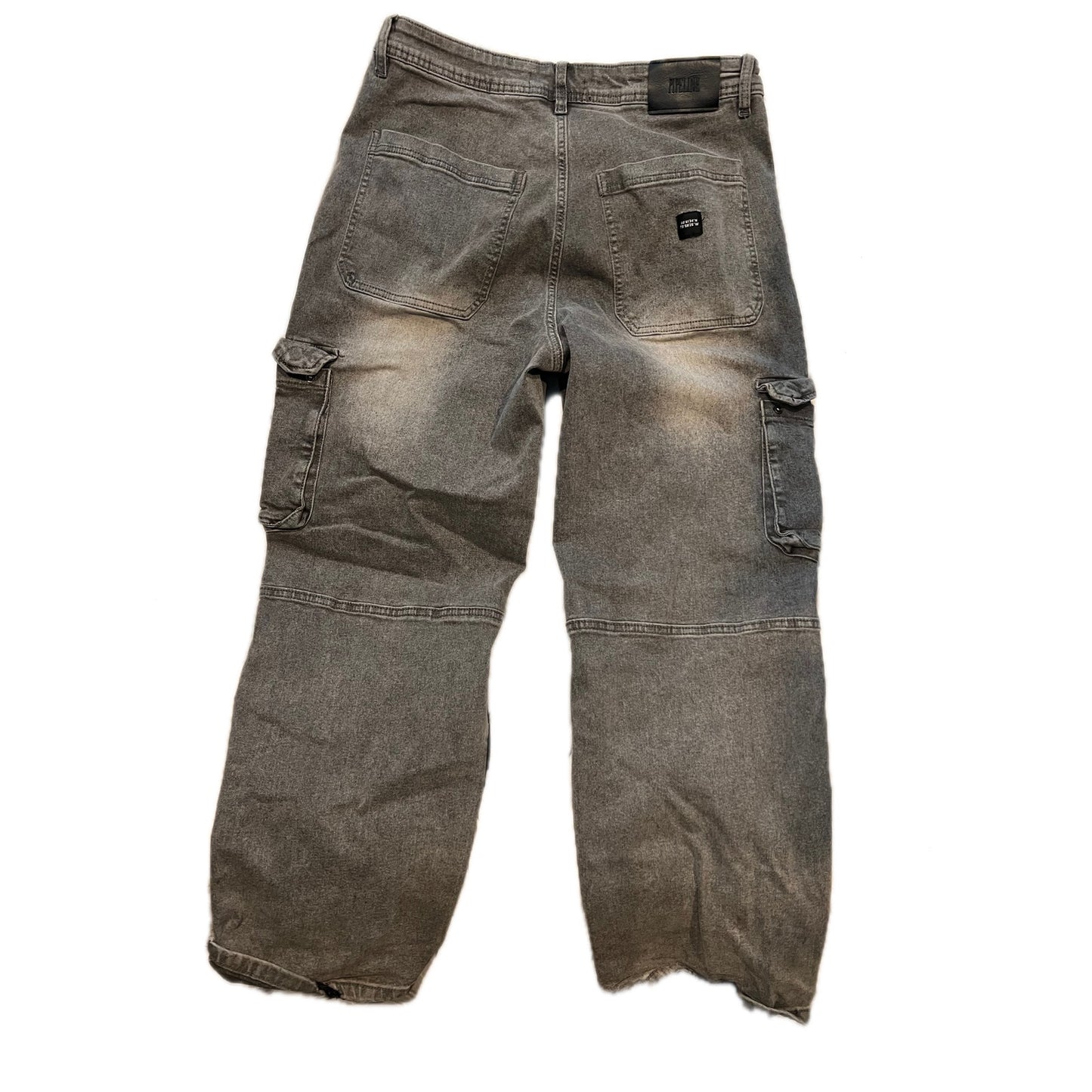 Jean cargo délavé noir ou gris Pipeline unisexe 30x28