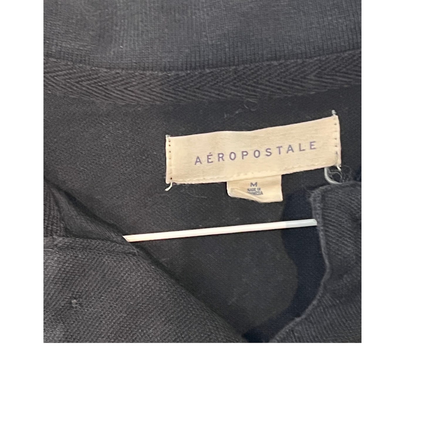 Aeropostale Black Polo Shirt Mens M
