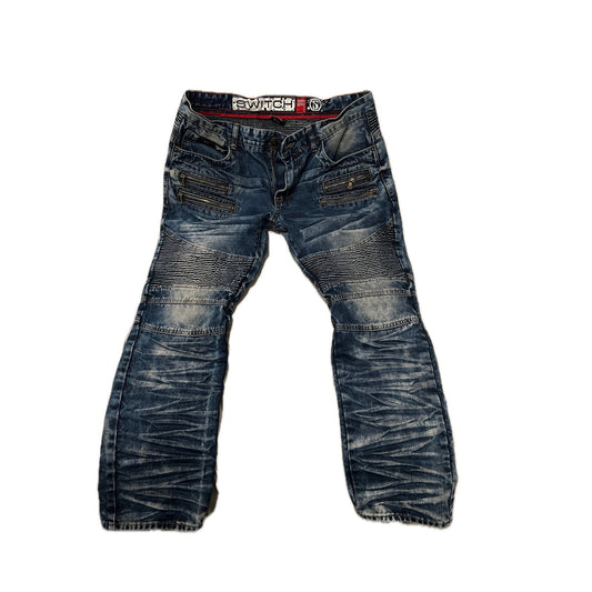 Switch Grindhouse Ribbed Distressed Jeans Mens 38x32