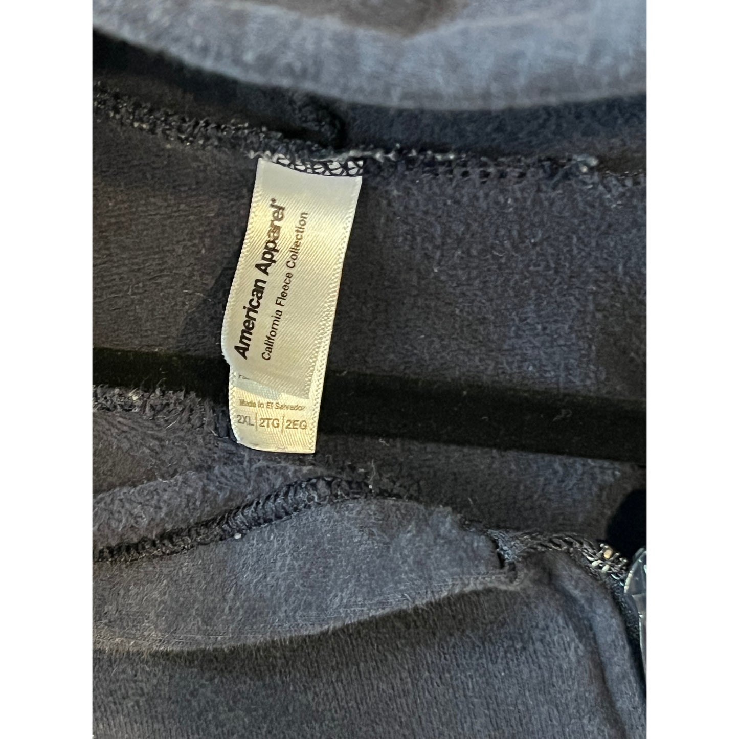 American Apparel Blue Gray Full Zip Hoodie Womans XXL