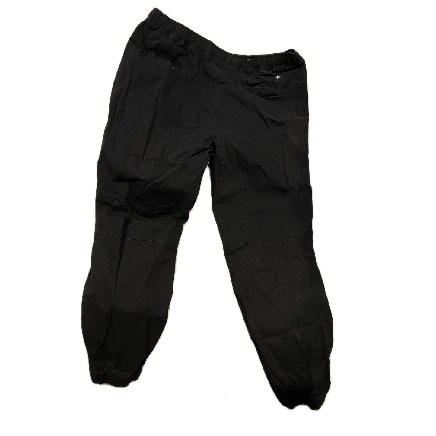 Free Planet Black Cuffed Ribbed Joggers/Chino Mens XXL