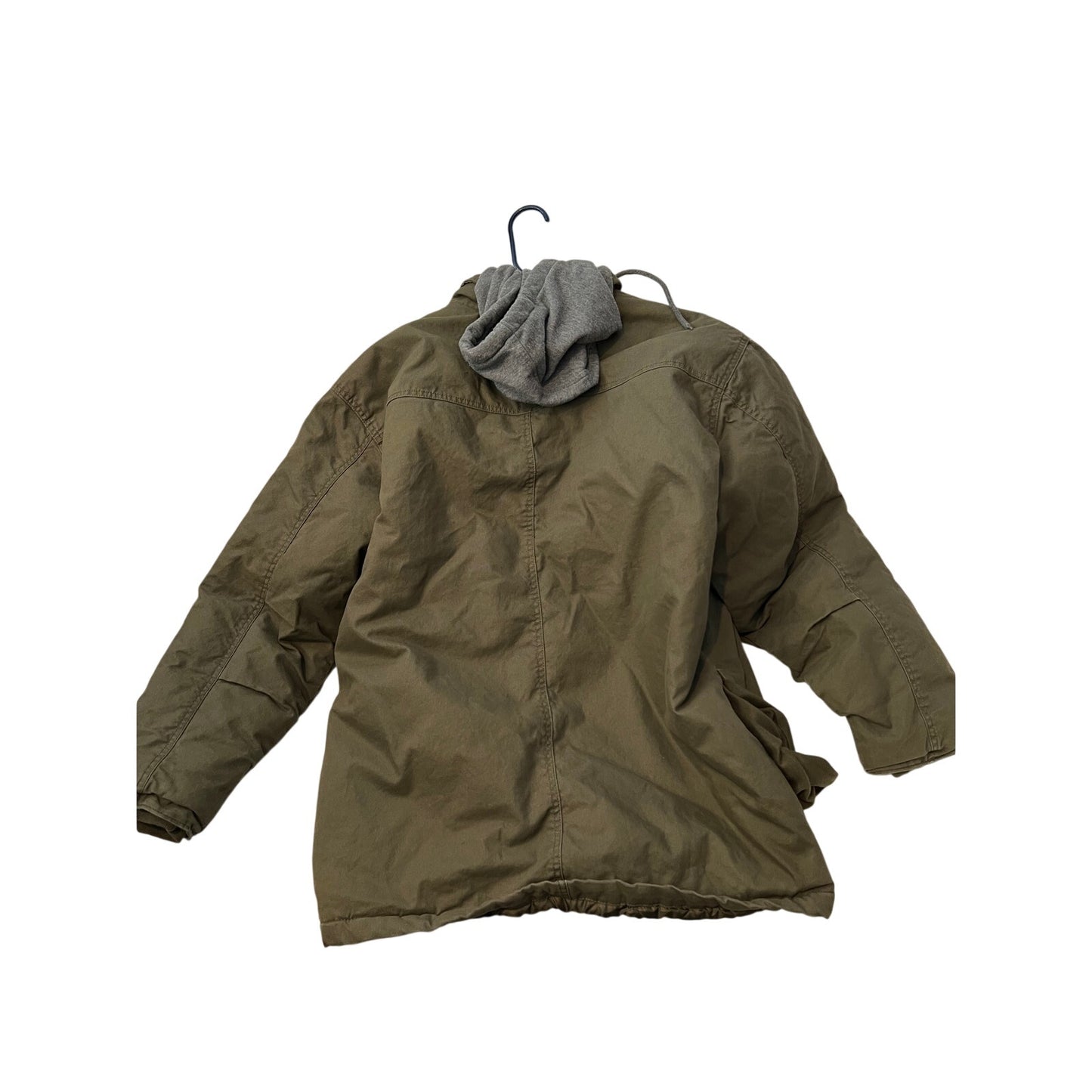 Chaqueta de mezclilla verde Wrangler Workwear con capucha para hombre, talla XL