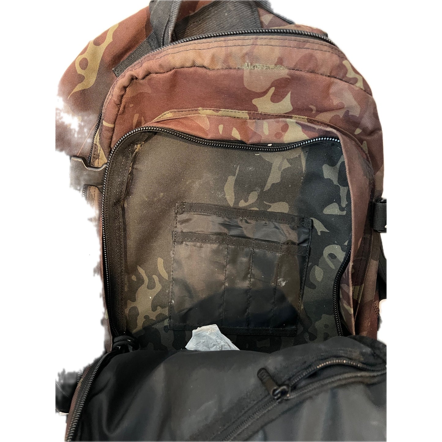 Highland Tactical Roger Sac à dos en toile XL noir marron camouflage