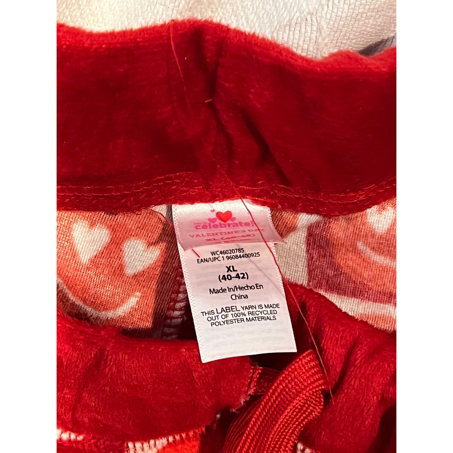 Celebrate Valentines Fleece Sleep Lounge Pants Mens XL