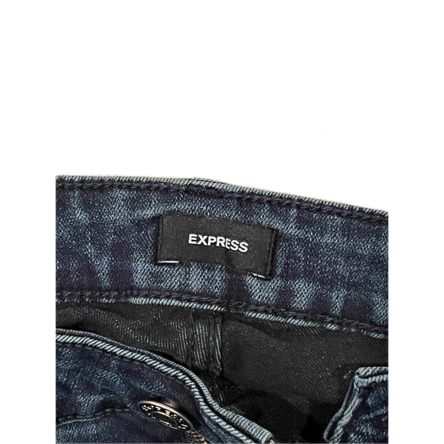 Jeans azules oscuros de pierna recta para hombre Express 32x32