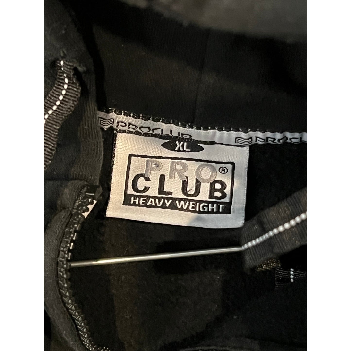 Pro Club Heavy Weight Black Full Zip Hoodie - Size XL