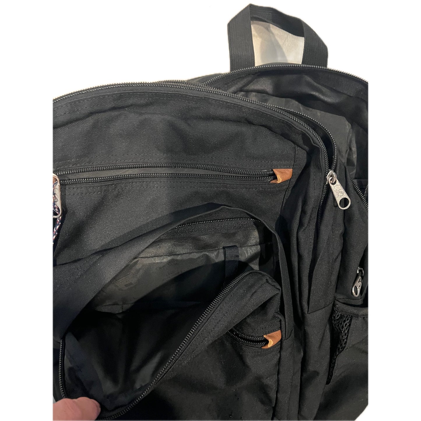 JanSport Cool Student 3 Section School Backpack Black Brown