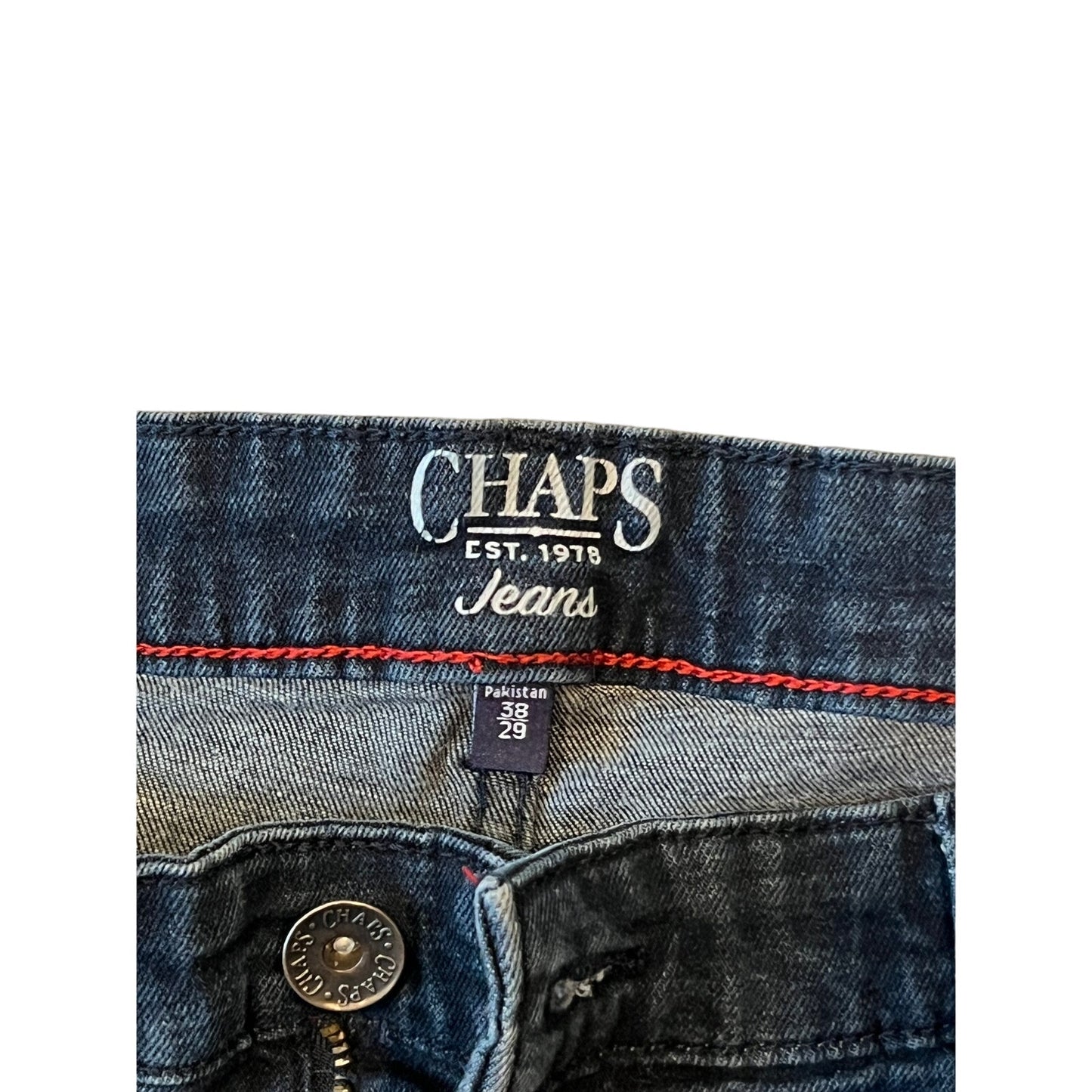 Chaps Regular Straight Blue Jeans Mens 38x29