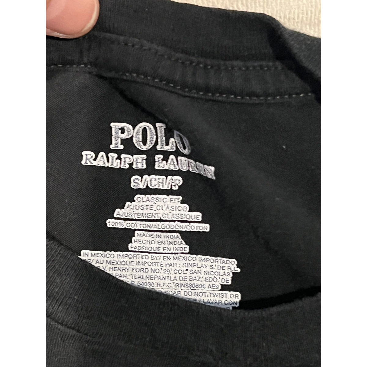 Polo Ralph Lauren Black T-Shirt Mens Small