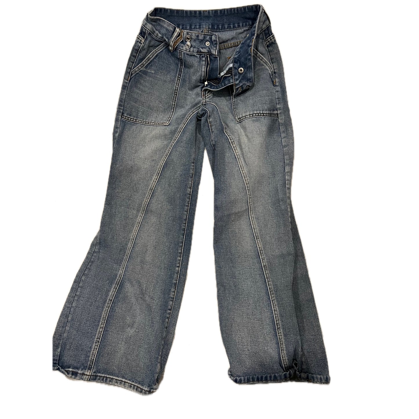Shein Jeans Anchos Holgados de Tiro Medio para Mujer 2 25x30