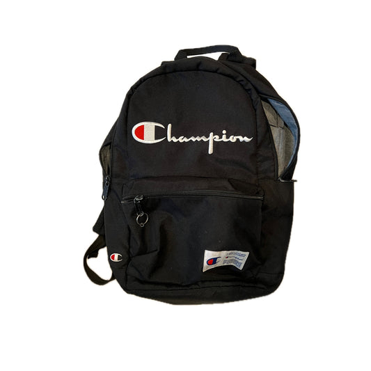 Champion Daily Black Gray Logo Backpack