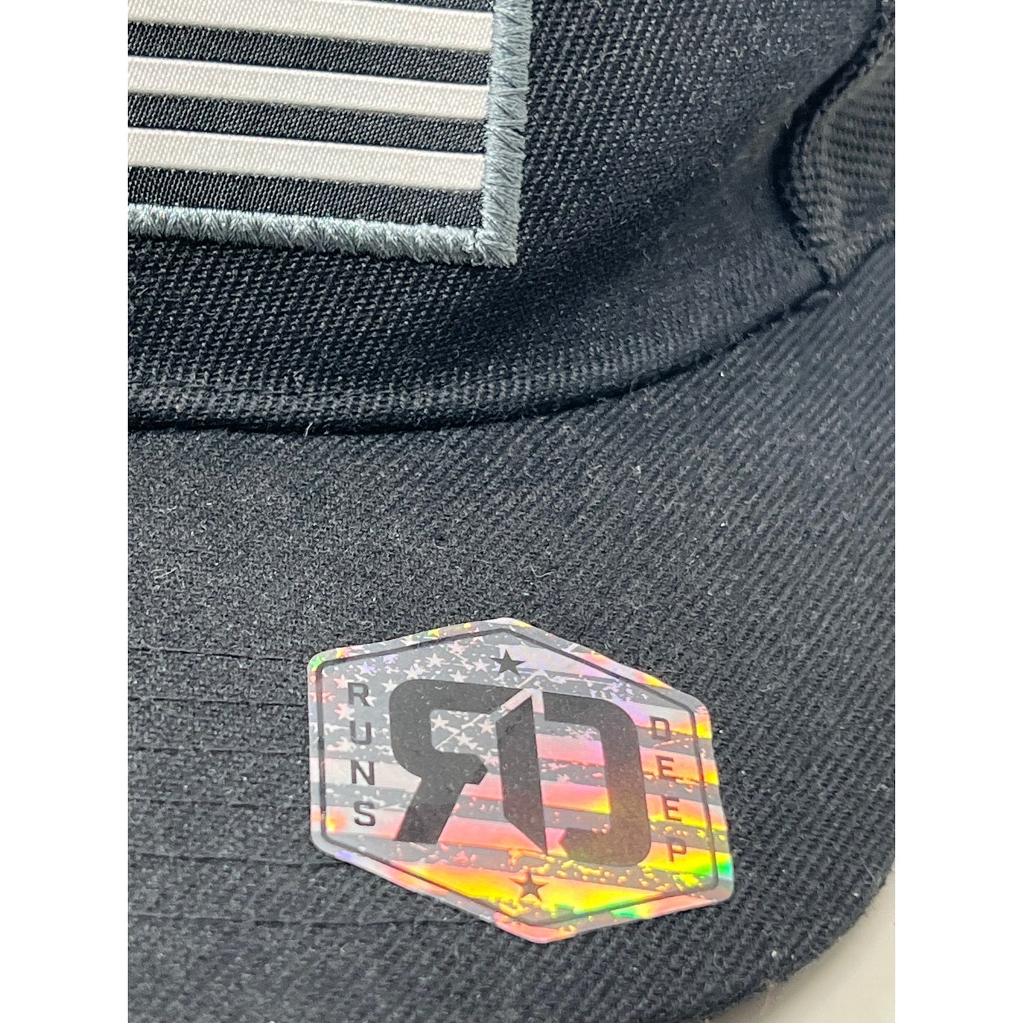 Runs Deep Tactical US Flag Snapback Baseball Cap Adjustable