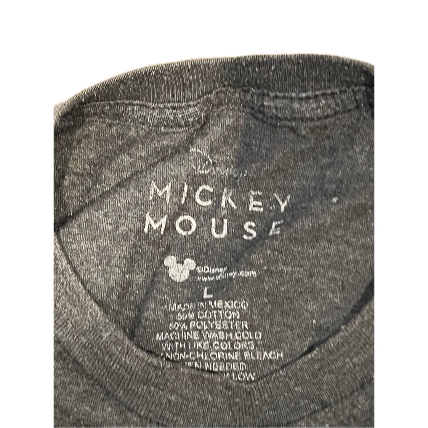 Vintage Mickey Mouse Charcoal Gray T-Shirt Mens Large