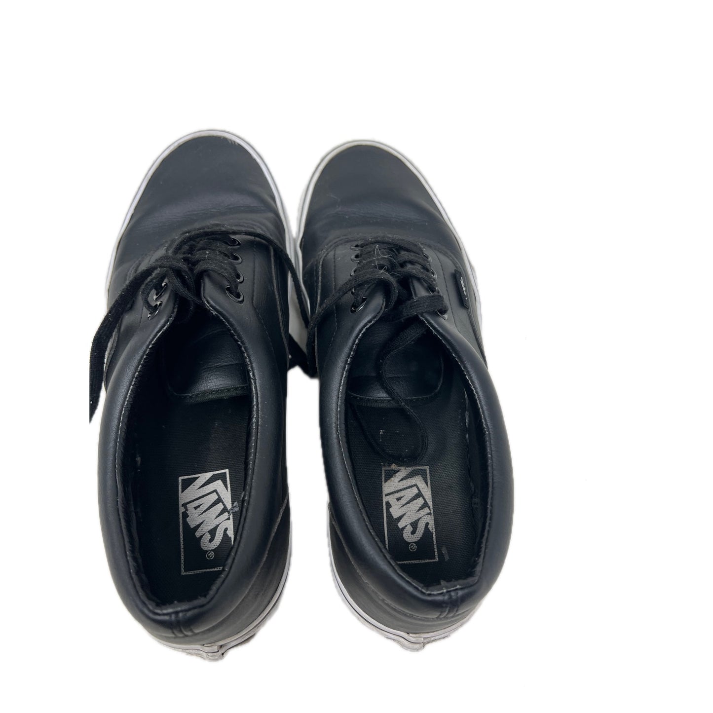 Vans Classic Tumble Era Sneakers Black Faux Leather Mens 9.5