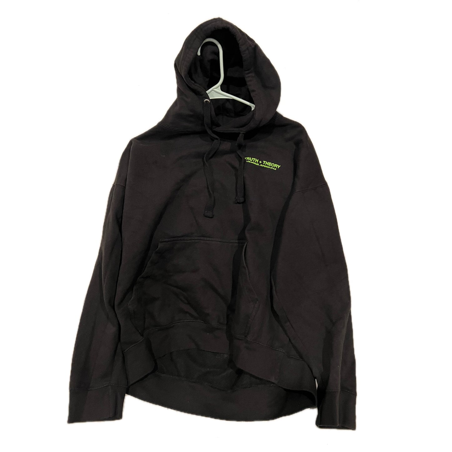 Thruth + Theory New York State of Mind Black Hoodie Mens XL