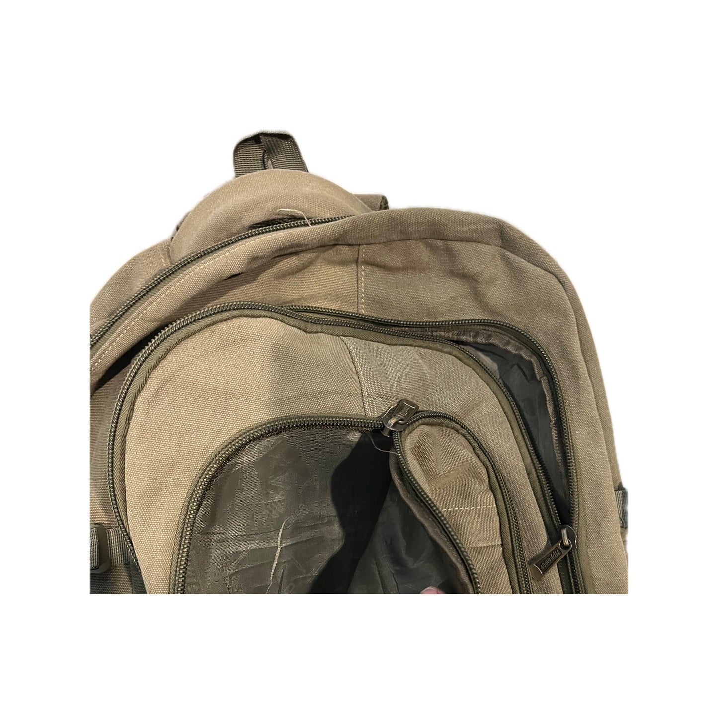 HPPower Brown Canvas Backpack Heavy Duty