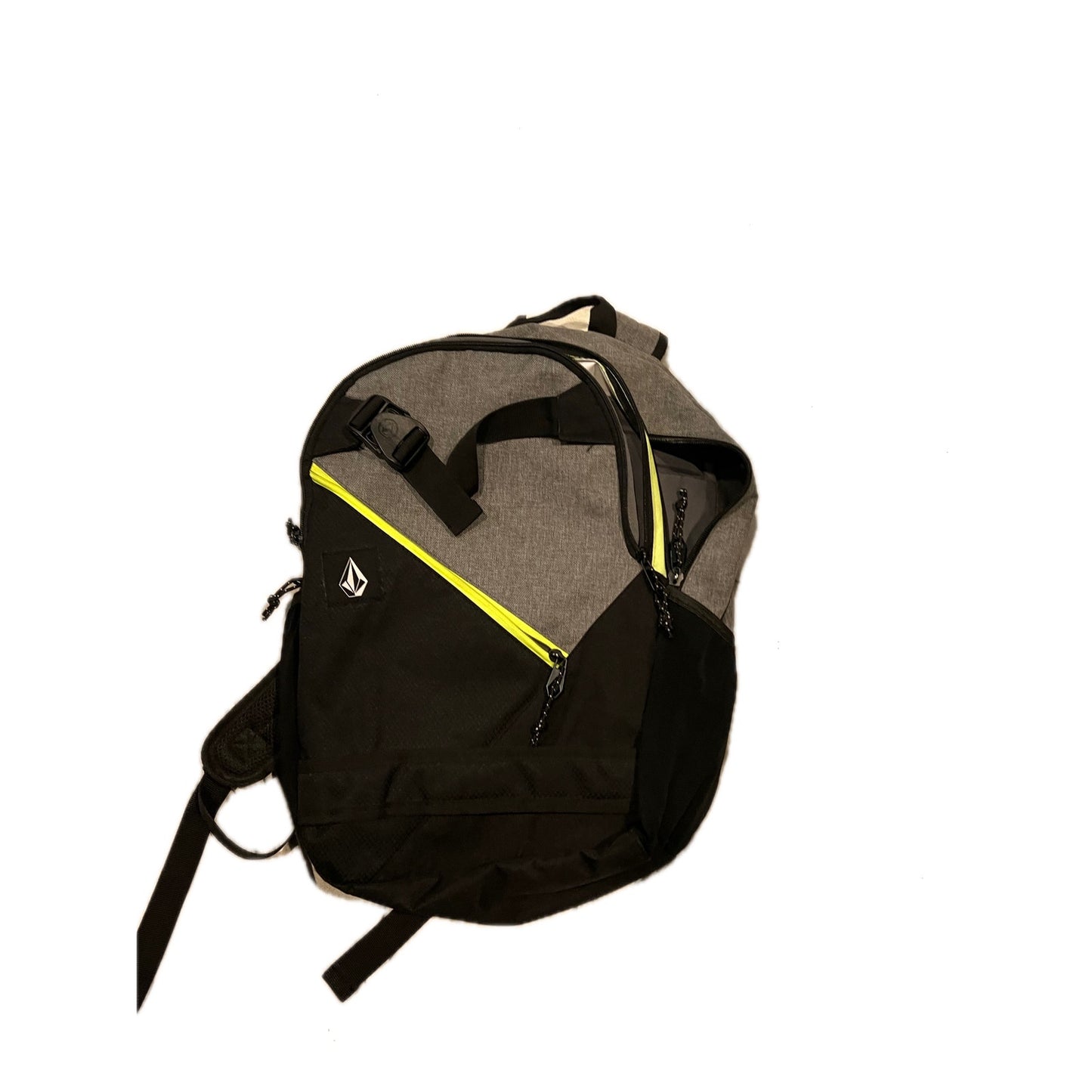 Volcom Diagonal backpack Gray Black w Yellow Trim