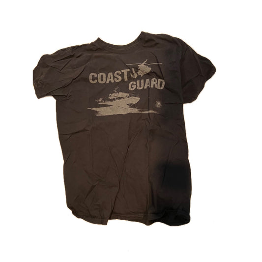 USA Coast Guard Black T-shirt Mens Medium