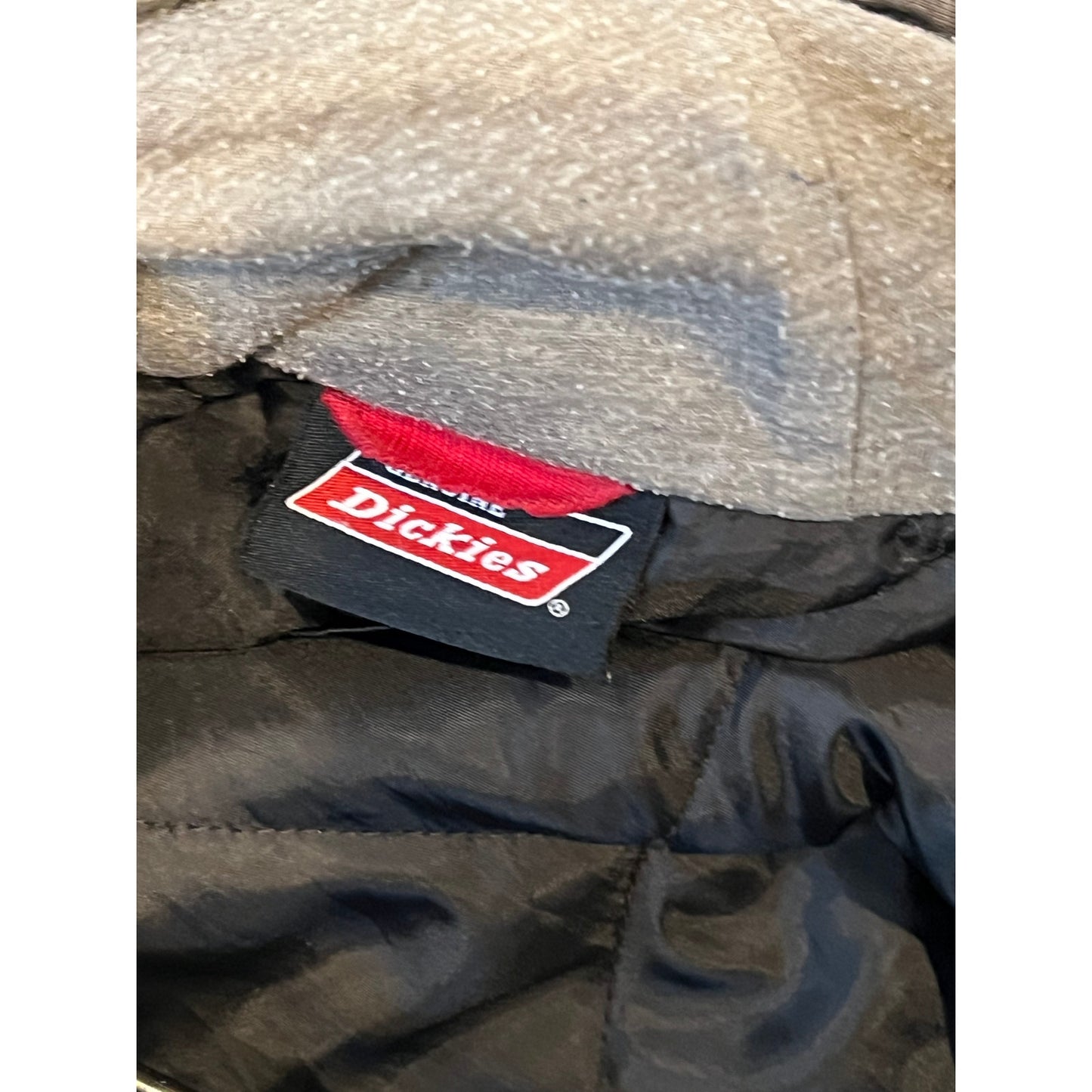 Abrigo con capucha gris de denim Dickies para hombre, talla 2XL