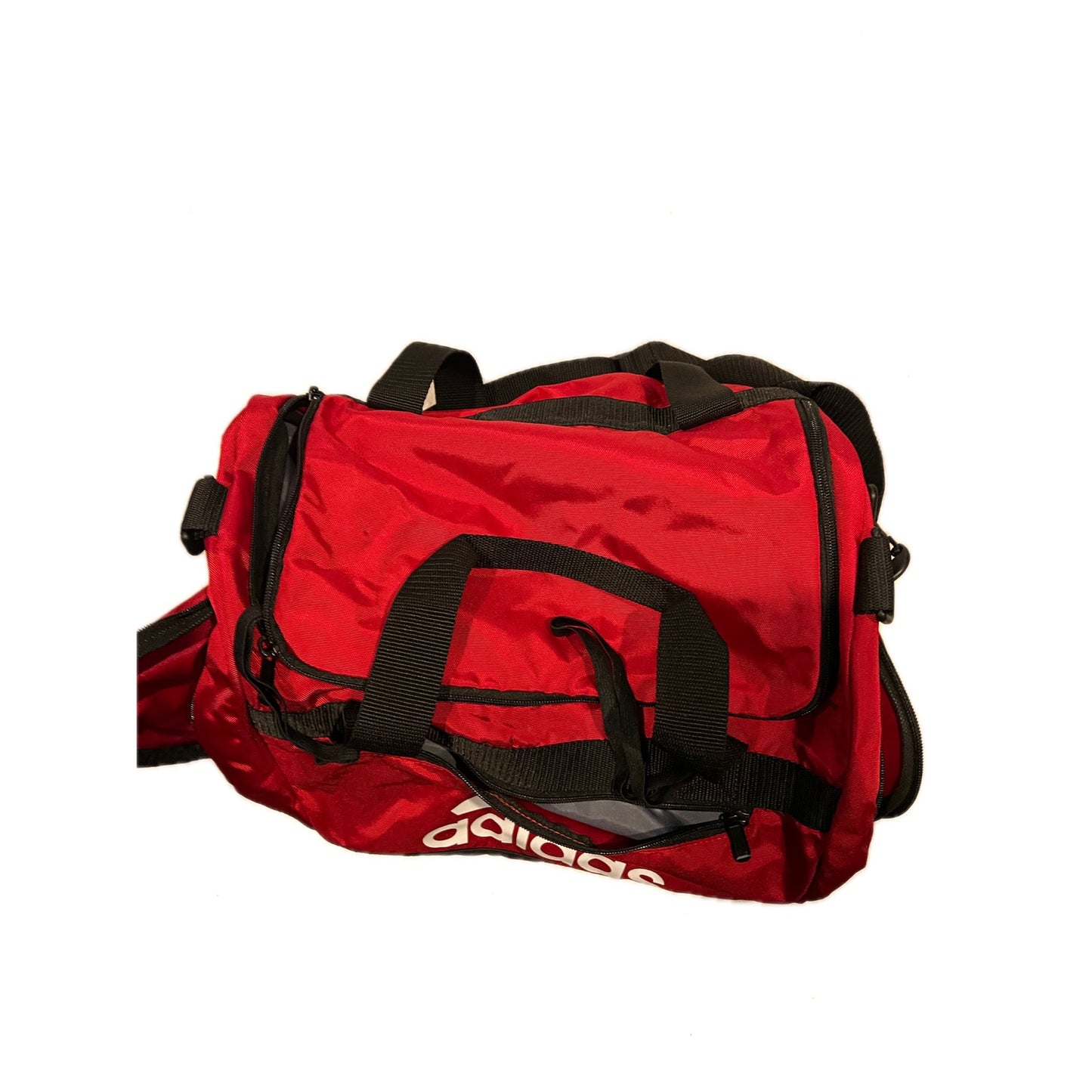 Adidas Defender IV Small 15"x11"x11" Red Black Duffel Bag
