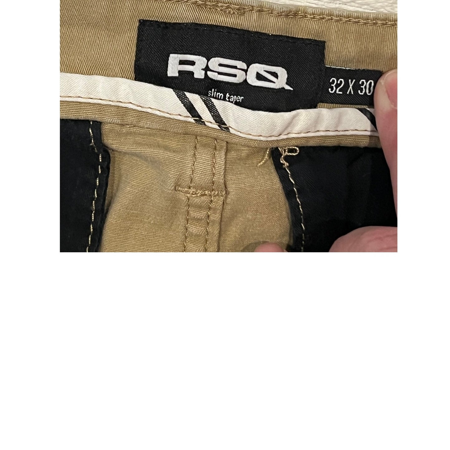 RSQ Taper Slim Beige Jeans Mens 32x30