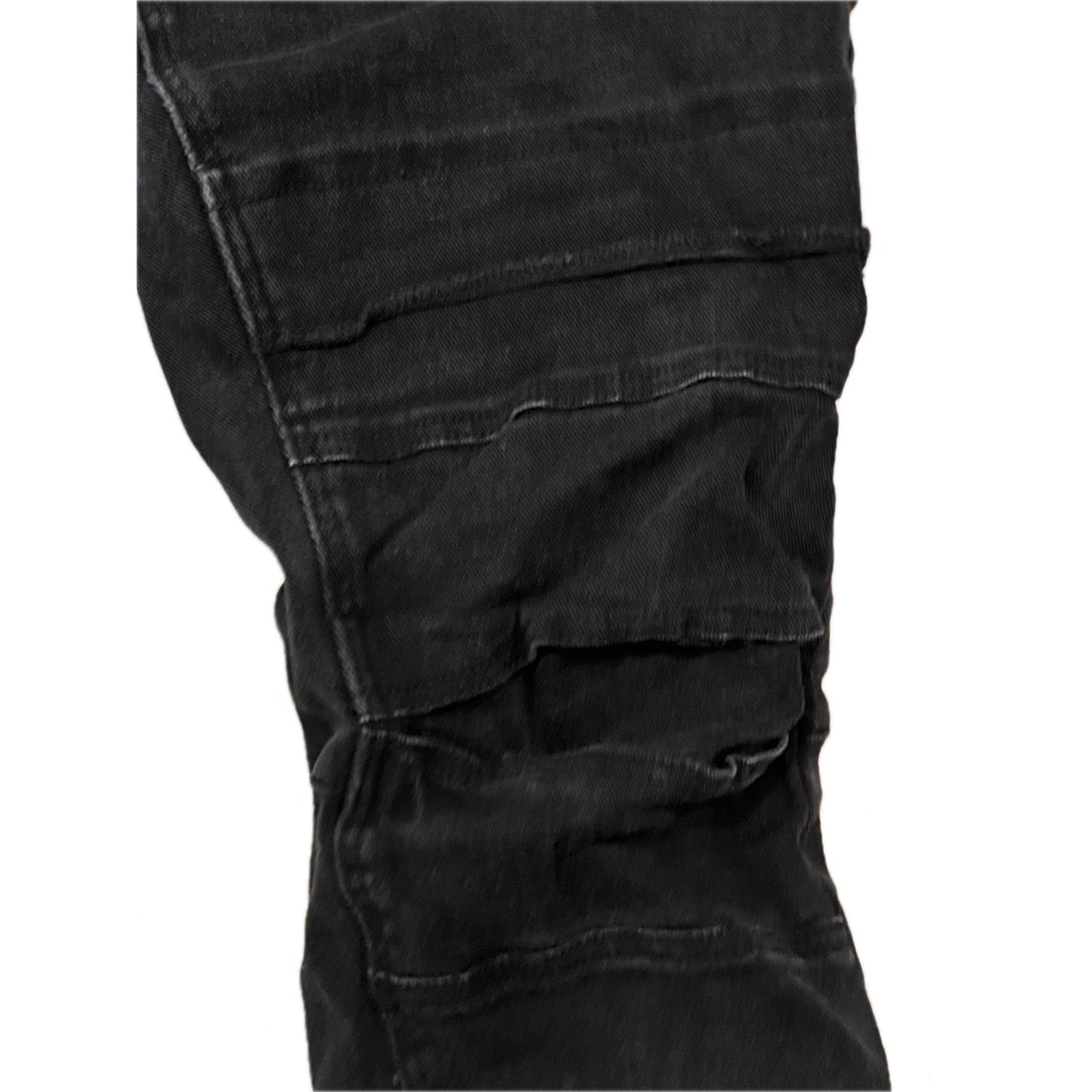 Taker Skinny Fit Black Jeans Mens 36x32