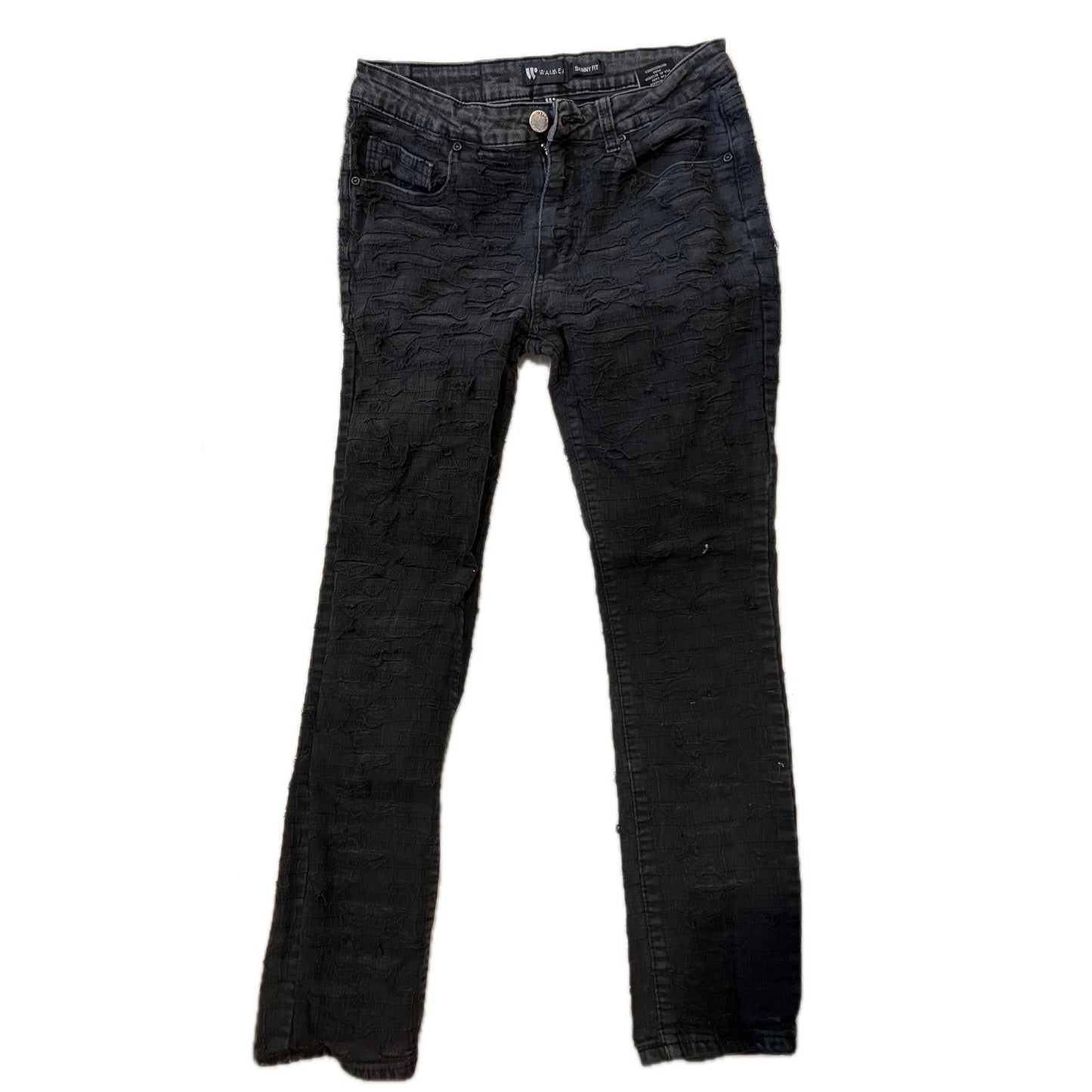 Waimea Skinny Fit Streetwear Black Jeans Mens 32x32