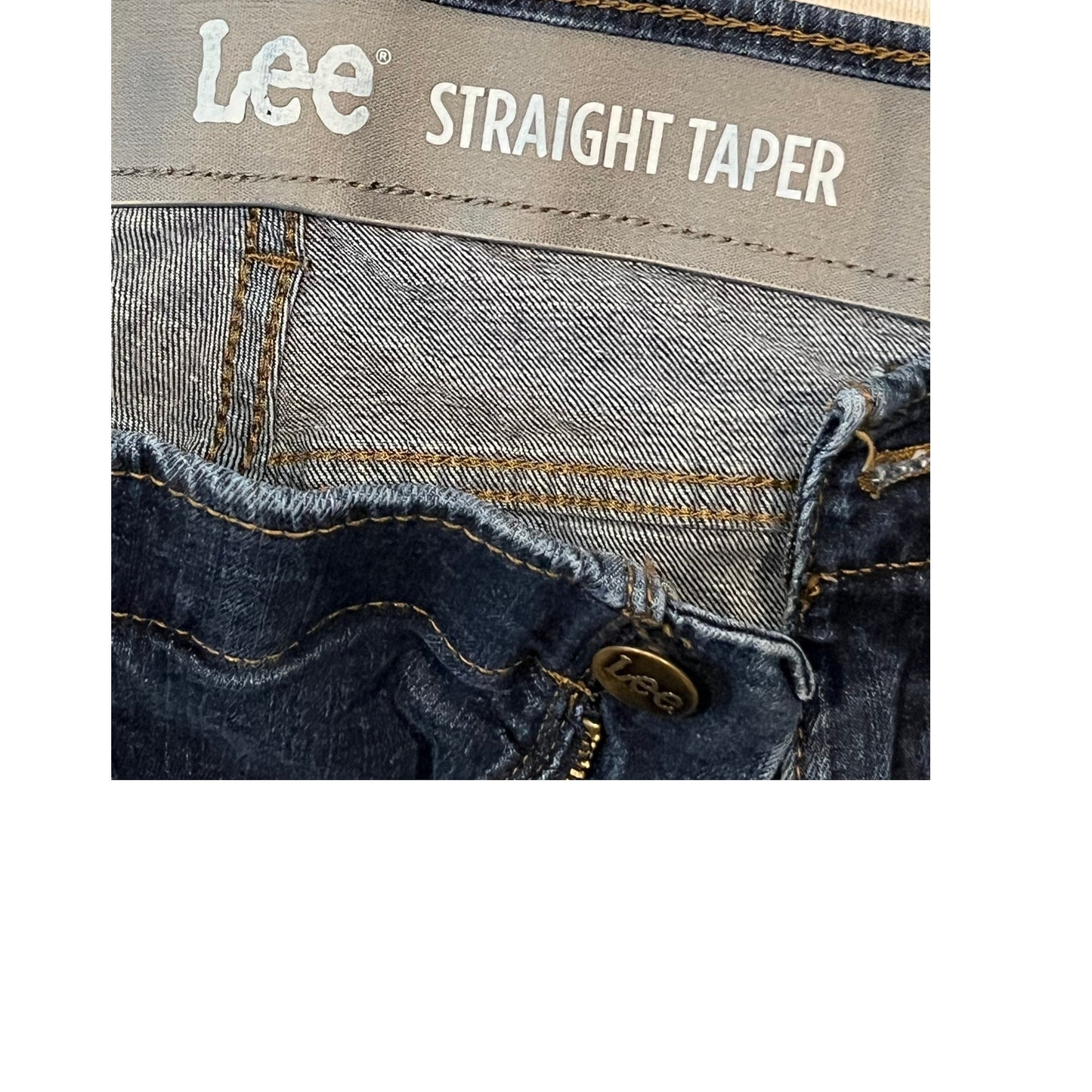 Lee Straight Tapered Straight Jeans Mens 38x32
