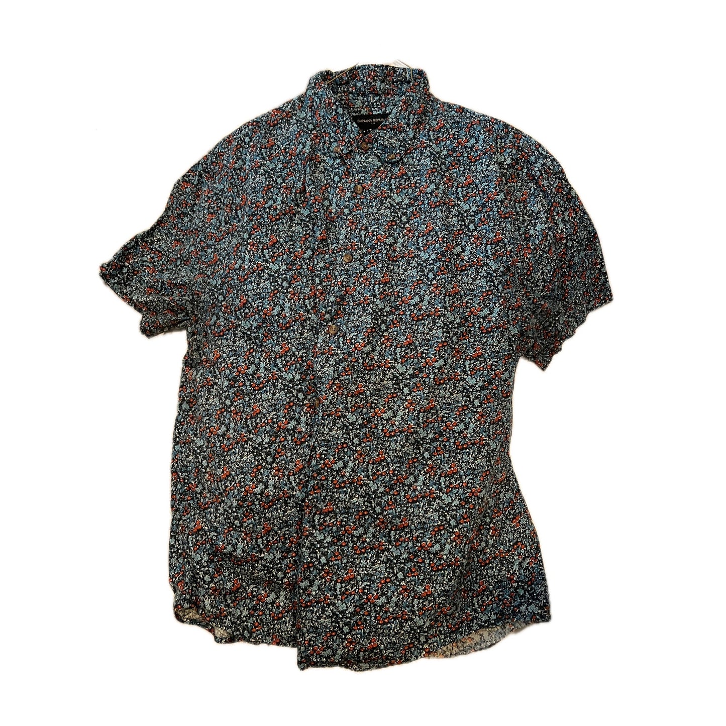 Camisa de botones de manga corta Banana Republic para hombre Talla XL