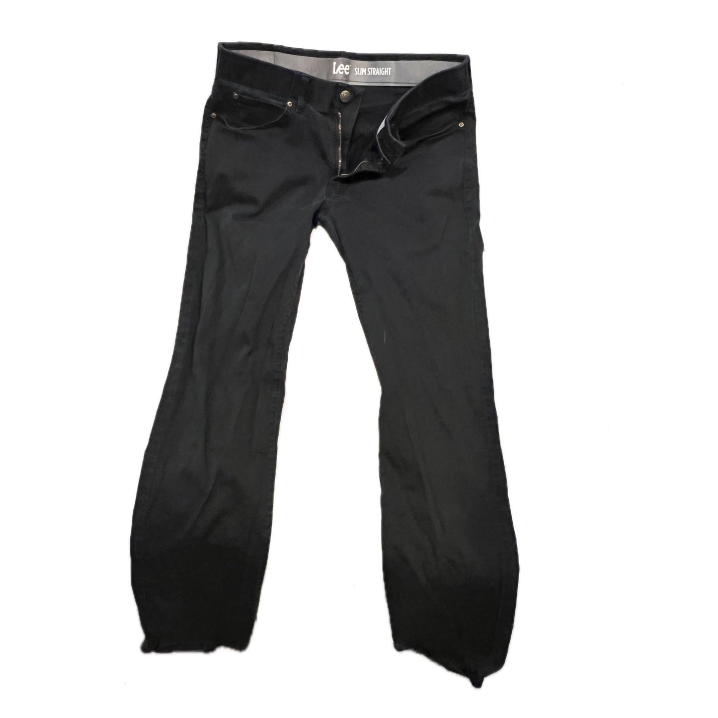 Lee Slim Straight Fit Leg Black Jeans 36x34