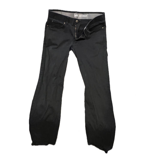 Lee Slim Straight Fit Leg Black Jeans 36x34