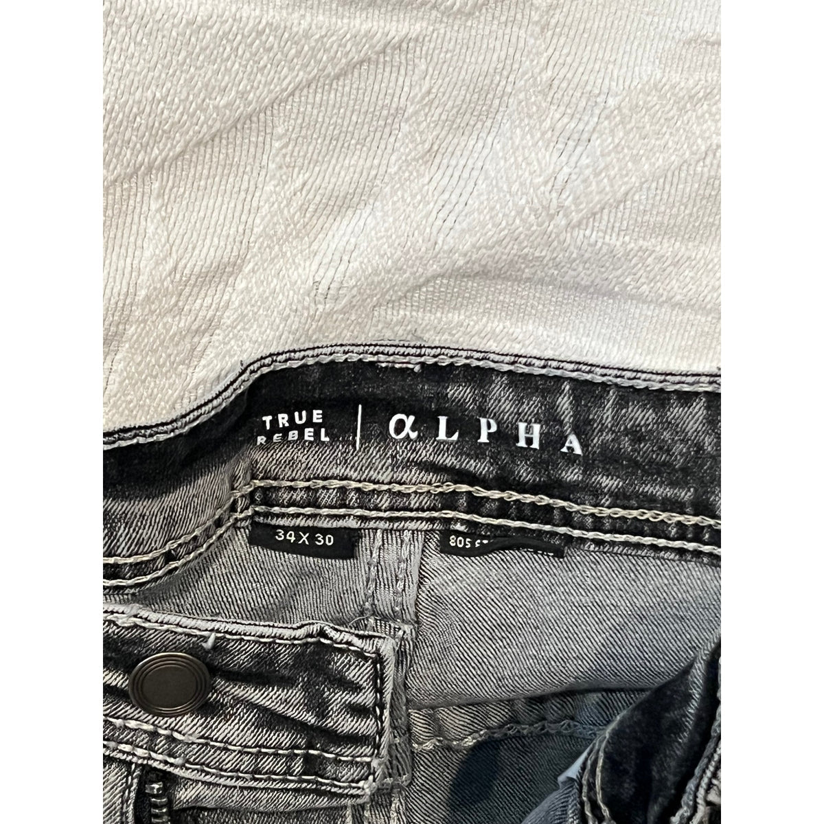 True Rebel 805 Straight Fit Blue Jeans Mens 34x30