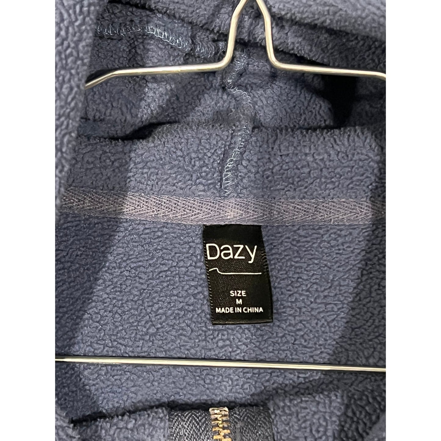 Dazy Lavender Let Us Grow Believe Chance Zip Hoodie Mens Med