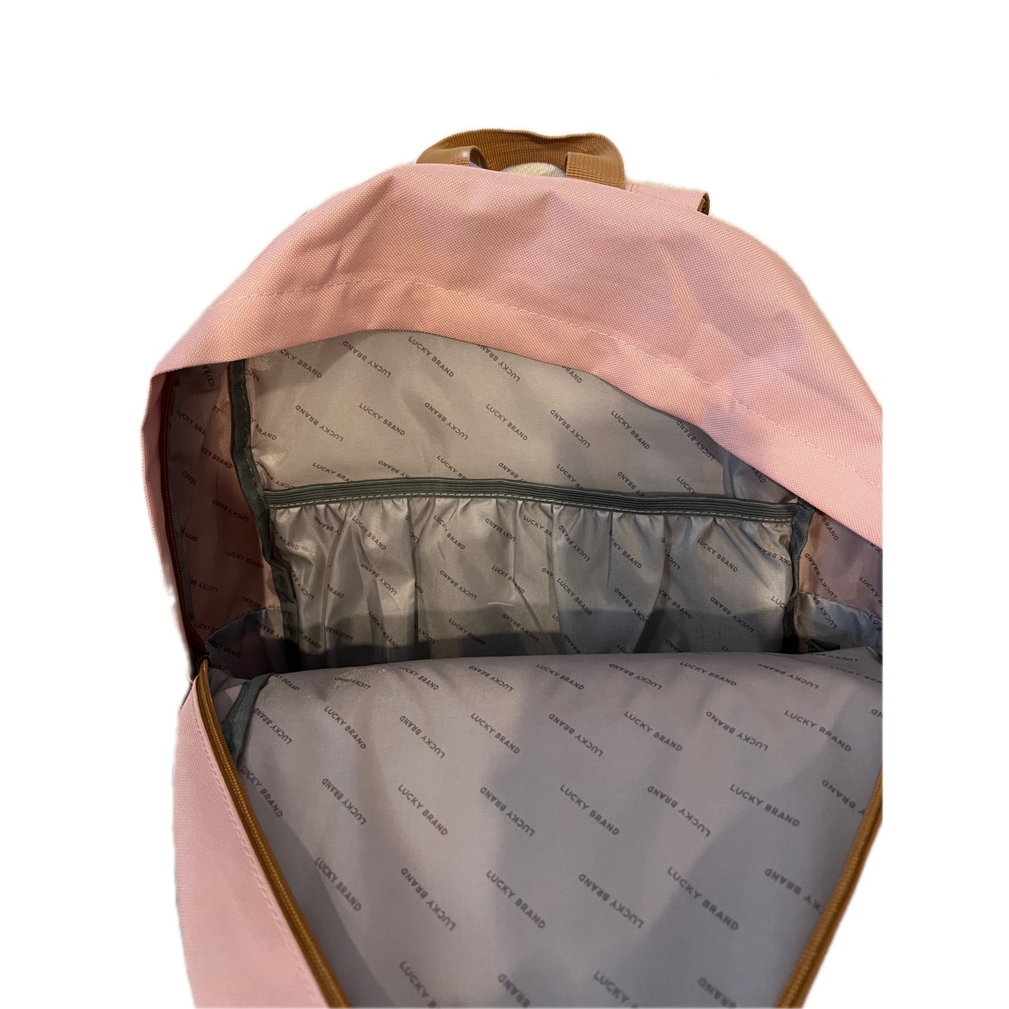 Lucky Brand Pink and Faux Leather Backpack for Women 25L
