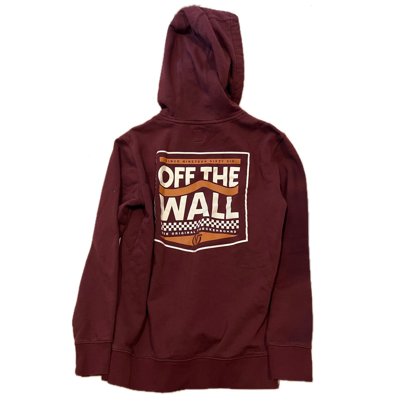 Vans Burgundy Mens Small Skater Hoodie