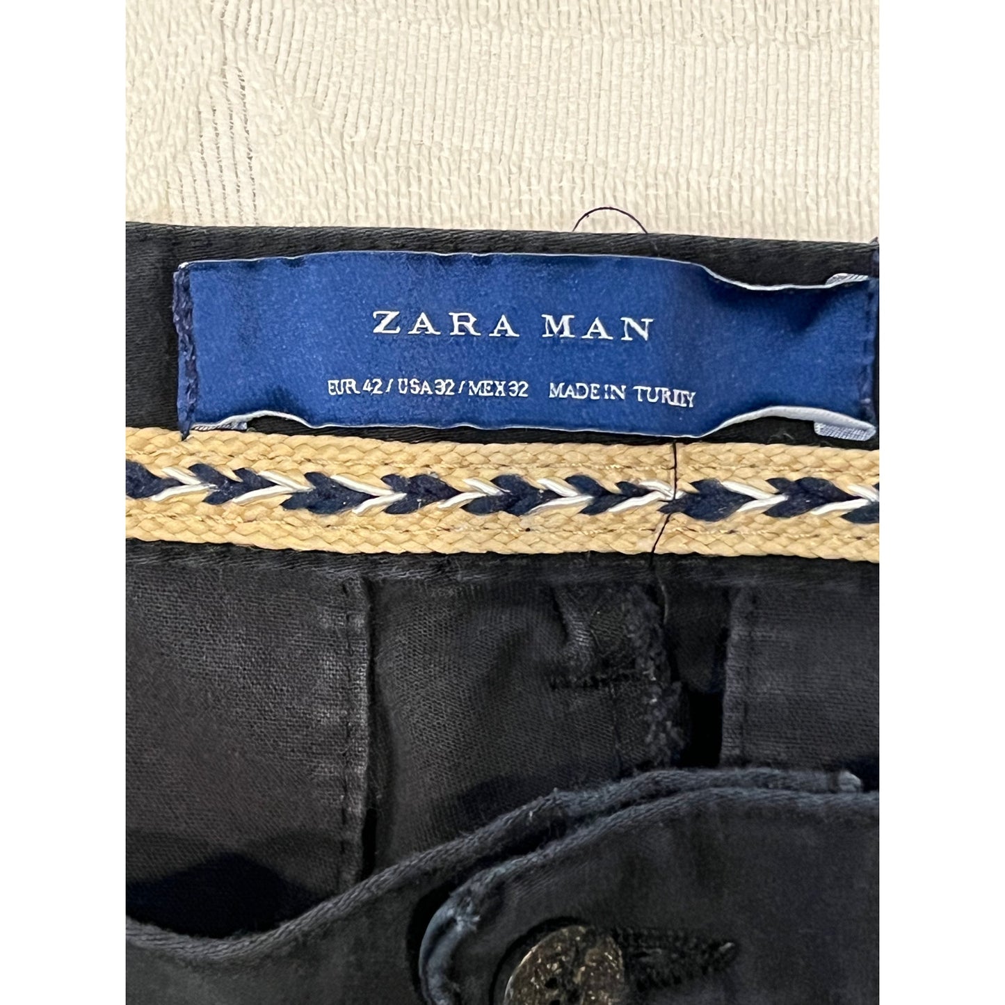 Zara Man Black Casual Chino Pants 32x26