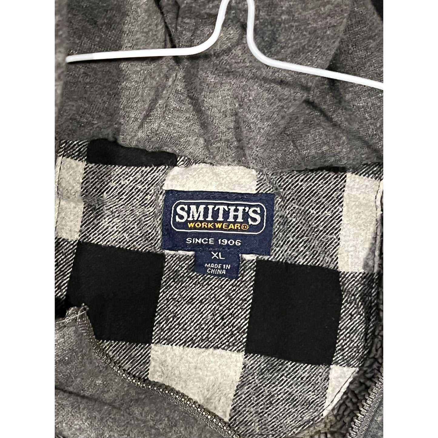 Smiths Workwear Flannel Hooded Shirt Jacket Mens M