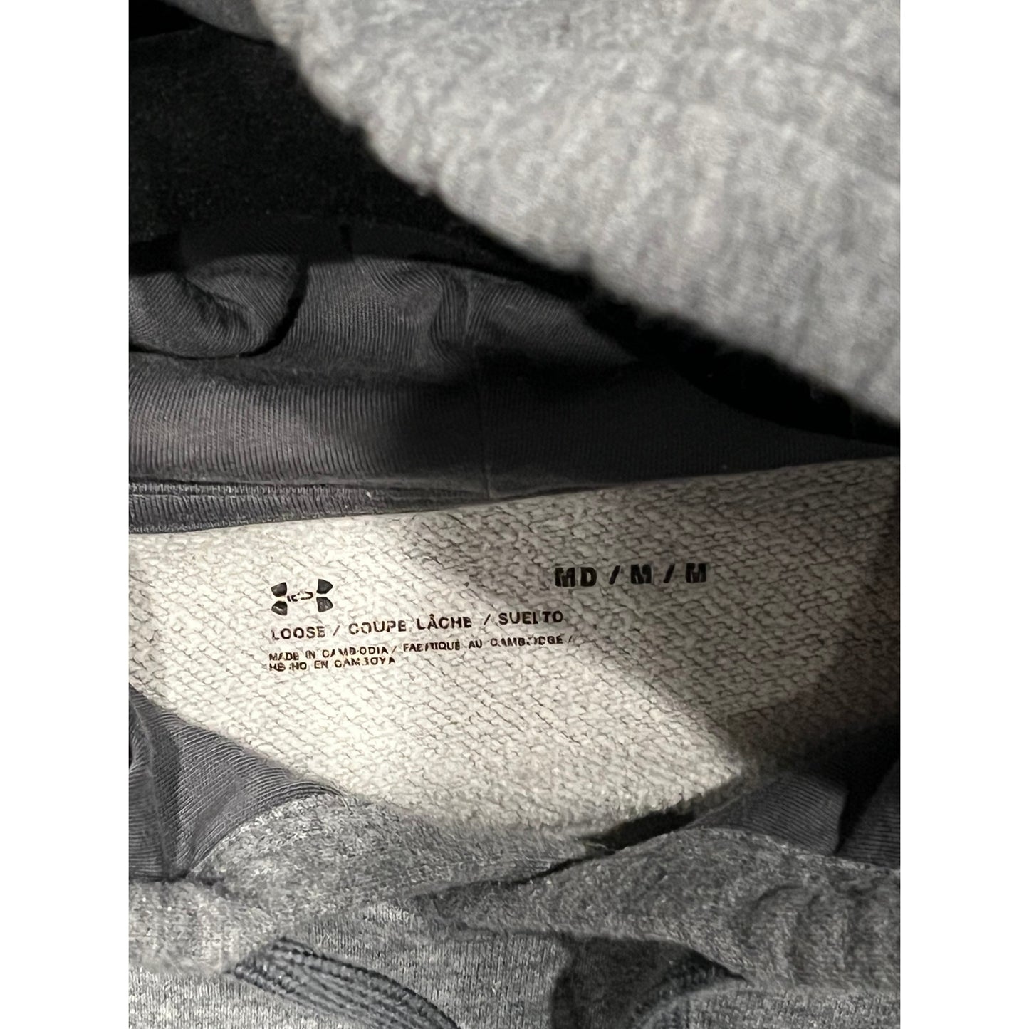 Under Armour Gray Hoodie Loose Fit Mens M