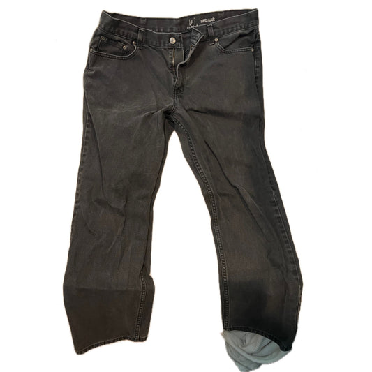 George Regular Straight Black Jeans Mens 38x32
