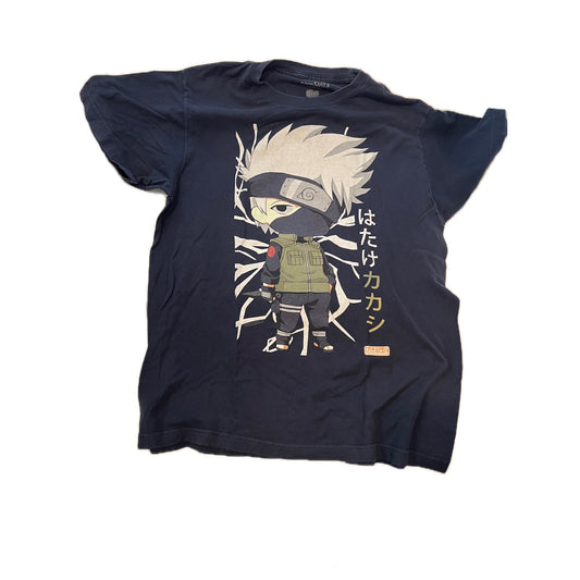Naruto Shippuden Kakashi Hatake Anime Manga T-Shirt Mens L