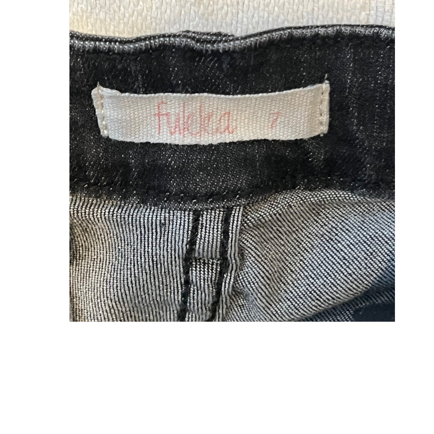 Hukka Black Cargo Baggy Flared Jeans Talla 7 28x28